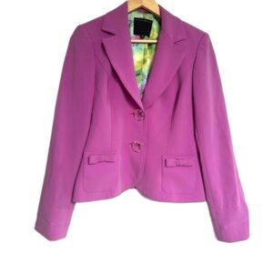 Ross Mayer Fuchia pink blazer jacket size 8 business office elegant style